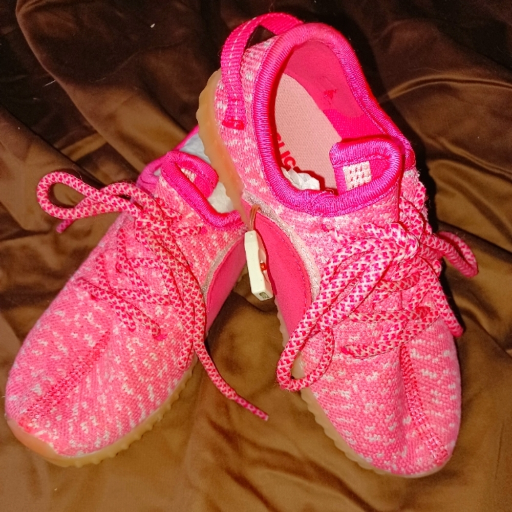 Hot pink rechargeable light up shoes